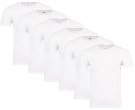 Fruit of The Loom Herren Eversoft Cotton Stay Tucked Crew T-Shirt Unterhemd (6er Pack)