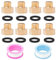Neikafan Reductor 1/2 Macho a 3/8 Hembra 8 Piezas Adaptador Hembra 3/8 Pulgadas a Macho 1/2 Racor BSP, Reductor Latiguillo Grifo de 1/2 a 3/8 con Arandela Plana Nailon, IG x AG (1/2 x 3/8)