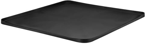sourcing map Mini Fridge Silicone Mat with Raised Edges, Refrigerator Floor Protector Mat Mini Fridge Drip Tray Prevent Water Leakage and Floor Damage, Black