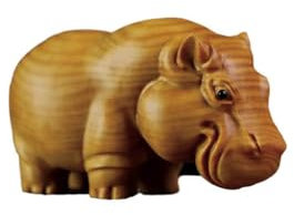 Holzfigur Elefant Nashorn Nilpferd Handgefertigte Statue Einzigartige afrikanische Drei Schätze Nilpferd Teetisch Haustier Home Decor Holz Nilpferd Elefant Teetisch Skulptur Niedlich Holz Nilpferd