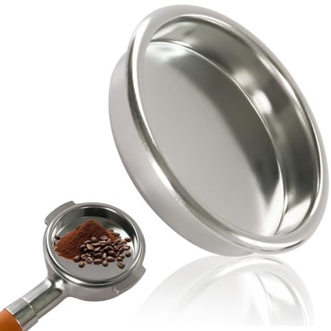 NOPKESV 2 piezas Filtro Ciego 58mm,Disco de Limpieza de Retrolavado de Acero Inoxidable,Portafiltro Ciego,para Portafiltros de Café,Piezas de Repuesto para Máquinas de Café Expreso,cafe (58mm)