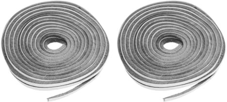 sourcing map 2pcs Weather Stripping Brush 33ft 394 10m x 7mm Polyester Fiber Self-Adhesive Pile Seal Strip for 4-6mm Gap Sliding Windows Doors Windproof Frost Dust Proof, Grey