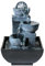 Kuntesetty Miniaturbrunnen für den Schreibtisch mit Licht und Wasserfluss, Geschenk für Büro und Zuhause, Style A