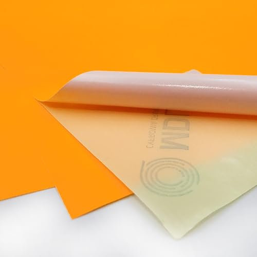 MD Labels Etichette adesive universali, DIN A4, stampabili, in arancione fluo, 210 x 297 mm, 50 etichette