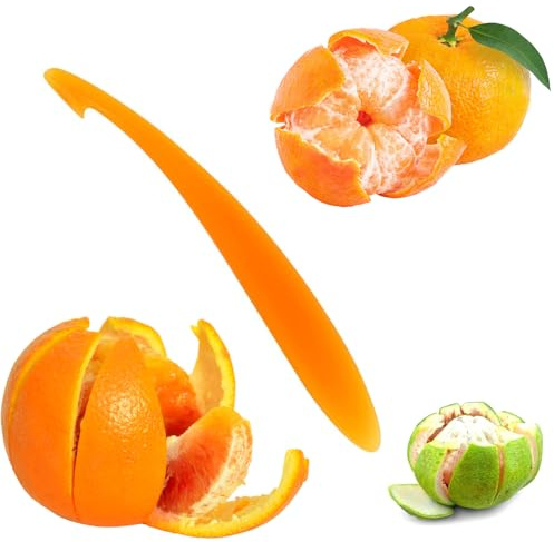 Norhogo 1 Stück Kunststoff Orange Schäler, Kunststoff Frucht Zitrone Hautentferner Slicer, orangenschäler, Langgriff Orange Schäler Werkzeug Orange, Zirtrusfrüchteschäler Apfelsine