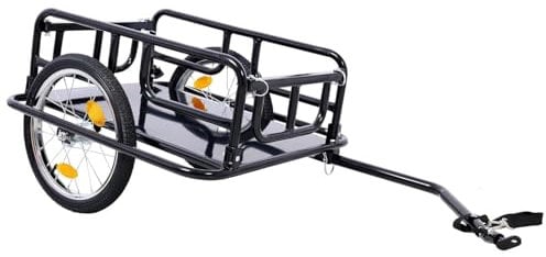 Fahrrad-Lastenanhänger, faltbarer Fahrrad-Lastenanhänger mit 16-Zoll-Rädern und Reflektoren, großer Lade-Fahrradanhänger Aufbewahrungswagen