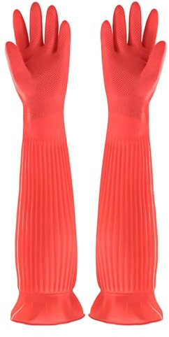 paire de gants de vaisselle en caoutchouc épais, imperméables, antidérapants, longs, pour accessoires cuisine, gants vaisselle pour femmes, pour laver la
