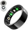 LONGLU Anello intelligente per uomo e donna, con frequenza cardiaca, ossigeno nel sangue, sonno/sport, IP68, impermeabile, per iPhone e Android (Nero, 12)