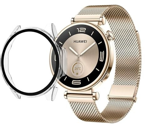 Coque Compatible pour Huawei Watch GT 4 41mm - Protection Rigide étui Transparent écran Verre trempé Montre connectée Phonillico®
