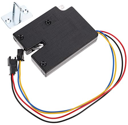 NUOBESTY Serratura Elettromagnetica Elettrico Serratura Della Porta Con Impronte Digitali Controllare Elettronico Bloccabile Piccolo Elettromagnetico Serrature Dell'armadio Nero Plastica