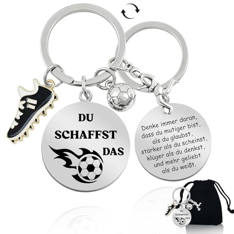 Happirra Fußball Geschenke für Jungs 5 6 7 8 9 10 11 12 13 14 Jahre, Schlüsselanhänger Fussball Geschenke Jungen, Coole Sachen für Jungs Geschenk zur Kommunion Konfirmation Firmung Jugendweihe