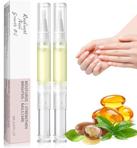 Cuticle Oil Pen with Tea Tree Oil, Cuticle Remover & Nail Strengthener for Nail Growth Treatment, 2 Pack