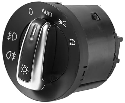 Autoscheinwerferschalter für VW Golf MK 5 6 Plus für Jetta für Passat B6 CC KANINCHEN Chrom Scheinwerfer Nebel Lampe Schalter ersetzen