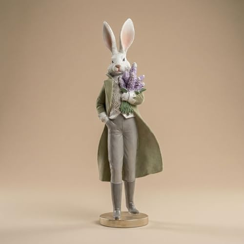 urbanjngl - Osterhase Figur - Hasen Gentleman mit Blumen - ↑ 51 cm