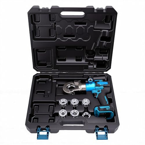 Jectse Pinza Crimpatrice Idraulica Elettrica, Pinza per Crimpare Capicorda Senza Fili con Testa Rotonda, per Capicorda Alimentata a Batteria per Batteria 18V BL1815 BL1820 BL1830 BL1840 BL1850