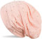 styleBREAKER Beanie Mütze mit Perlen und Strass Nieten, Slouch Longbeanie, Damen 04024140, Farbe:Rose