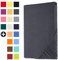 Heim24h Spannbettlaken 180x200cm bis 30 cm, Anthrazit, 100% Baumwolle Bettlaken, Öko Tex Zertifiziert Jersey Spannbetttuch