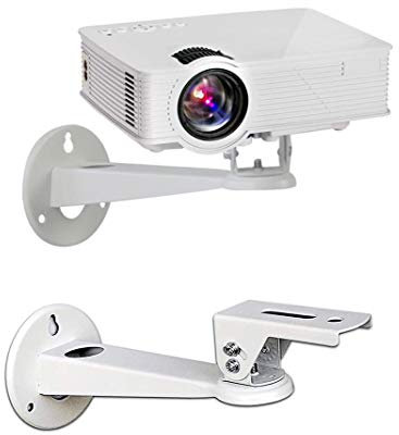 Drsn Mini Support Vidéoprojecteur Mural, 6,3-7,87 inch | Vis M4 | Rotation 360°, Inclinaison 60°, pour Caméra/Projecteur/Webcam -Matériau Acier Carbone