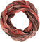 fashionchimp Loop Schlauchschal für Damen mit Feder-Muster in Batik Style, Crash and Crinkle, Seide (Koralle-Bunt)