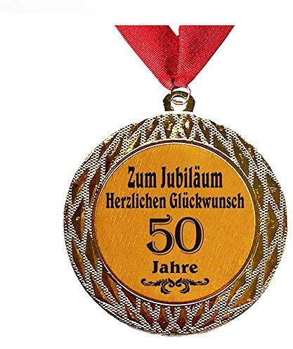 Larius Group Medaille Orden zum Jubiläum 50 Jahre Auszeichnung Ehrenorden zum Geburtstag Geschenk Jubilar Persönlichen Orden (mit Halsband)