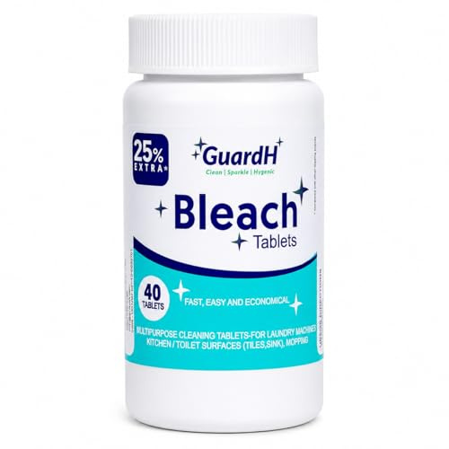 GuardH Lot de 40 pastilles de blanchiment pour le linge et le nettoyage polyvalent.