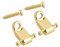 Vbestlife 2pcs E-Gitarre Roller Retainer, Roller String Tree Retainer für E-Gitarre Bass(Gold) Telecaster Schrauben Gold Musikinstrumentenzubehör Zubehör Für Musikinstrumente