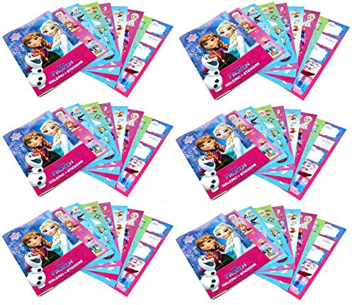 Die Eiskönigin -1260-tlg. Geburtstags-Set - Frozen - 6x Sticker-Album - Mitgebsel für Party-Tüten/Kindergeburtstag