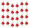 EXCEART 12MM Pilz Charms Anhänger Harz Pilz Schmuckanhänger Halloween Halskette Armband Anhänger für DIY Basteln Handwerk Ohrringe Schmuckherstellung Zubehör Rot 30 Stück