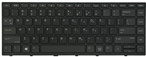 AUTENS Teclado de repuesto para laptop HP Probook 430 G5 / 440 G5 / 445 G5/ 640 G4 / 645 G4 / 640 G5 (sin retroiluminación, trasera)