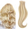 hotbanana Tape in Extensions Echthaar, 55cm Tape Extensions Echthaar 22 Zoll 20 Stück 50g Hellblond Highlights Goldblond Echthaar Extensions Tape Gerade Remy Echthaar Tape Extensions