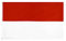 Stormflag Indonesien Flagges (90cmx150cm) Polyester Pongee 90g mit Ösen mit Doppelnadel genäht.