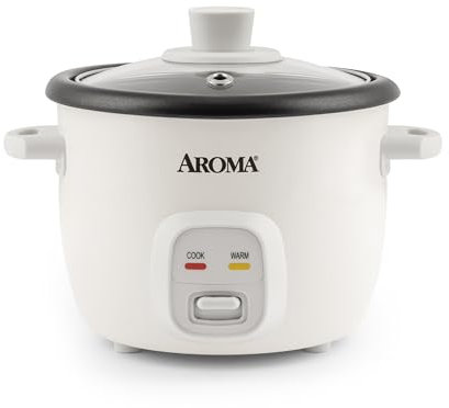 Aroma Housewares 4-Cups (Cooked) / 1Qt. Rice & Grain Cooker (ARC-302NG), White