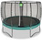 EXIT Toys Allure Premium Rundes Trampolin - ø366cm - Extra Lange Federn für erfahrene Springer - Mit Fußschutzsystem - Premium-Sicherheitsnetz - Wasserabweisend - Starkes Trampolin - Grün