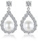 Banemi Ostern Ohrringe, Damen Ohrringe Gold Wassertropfen mit Perlen Cubic Zirkonia Friktion Back Ohrhänger Geschenk für Frau