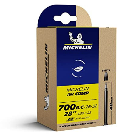 MICHELIN Unisex – Erwachsene A2 Aircomp Schlauch, Schwarz, 48 mm