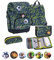 Belmil Premium Comfy Plus ergonomisches Schulranzen Set 5 - teilig, für kleine Kinder/Erstklässler - STAEDTLER, Brustgurt, Hüftgurt, Magnetverschluss (405-73/P/S) (Iguana)