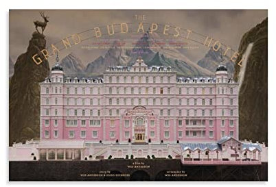 Filmposter The Grand Budapest Hotel Comedy War Filmposter und Wandkunstdruck, modernes Familienschlafzimmerdekor-Poster, 40 x 60 cm