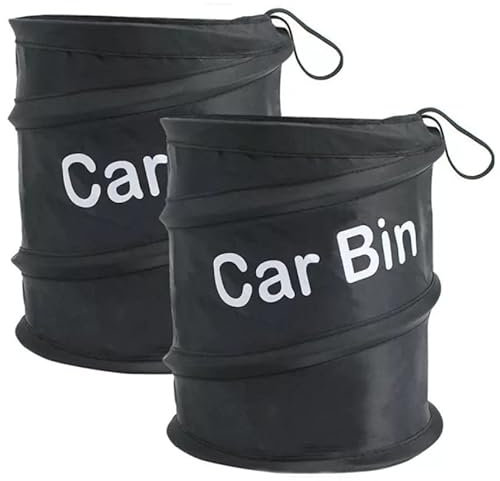 Silver Petals - Collapsible Car Bin, Universal Traveling Portable Car Garbage Bin Storage, Pop-up Car Bin for Car/SUV/Truck/Minivan