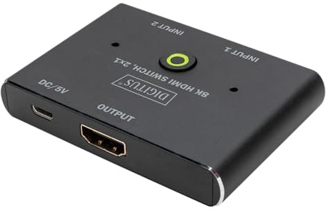 DIGITUS 8K 60Hz HDMI Switch, 1x HDMI-Output, 1x Micro-USB-Output, LED Anzeige