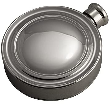 Flachmann Rund in massivem Sterling Silber 925 Handgefertigt in Italien. Flachmann Whisky rund in massivem Sterling Silber poliert