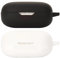 Akancy Compatible con la Funda para Auriculares JBL Wave Flex, [Admite Carga inalámbrica] [Funda 4tectora a Prueba de Golpes] Funda 4tectora de Silicona para Auriculares (Black White)