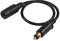 SinLoon DIN Hella-Stecker-Verlängerungskabel, 12 V-24 V DIN Hella Europäischer Zigarettenanzünder-Stecker auf DIN-Buchse, Motorrad-Zigarettenanzünder-Verlängerungsadapterkabel (0.5M)