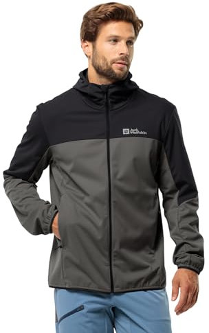 Jack Wolfskin Herren Feldberg Hoody M Softshelljacke, Slate, 3XL EU