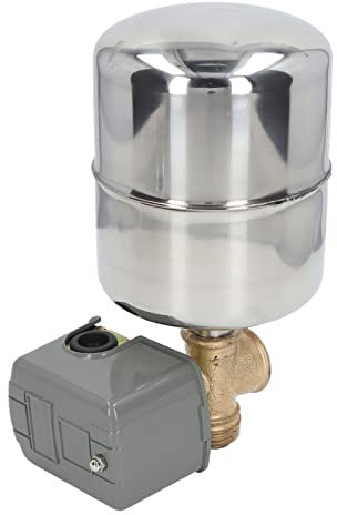 EVTSCan 20 Bis 40 PSI Einstellbarer Brunnenpumpen-Druckschalter Mit 2 L Druckbehälter Und Anschlusssatz, 110 V Oder 230 V Für Selbstansaugende Wasserpumpe Oder Automatische Steuerung von Tauchpumpen