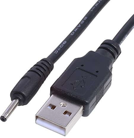Yichtllk Câble USB vers DC USB mâle vers 3,0 x 1,1 mm 2,5 x 0,7 mm 4,0 x 1,7 mm 5,5 x 2,5 mm 5 V Barrel Jack Adaptateur de Cordon d'alimentation pour LED, 2,5 x 0,7 mm