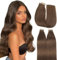 HotLulana Tape Extensions Echthaar Schokoladenbraun Extensions Echthaar 18zoll/45cm 40g Invisible 100% Natürliche Tape in Extensions Echthaar Human Hair 20pcs Skin Weft Echthaar Extensions Tape #4.