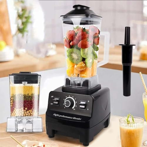 Blender Smoothie Maker, Professional Table Blender with 10 Adjustable Speeds, 2L Effective Capacity Container, Equipped with 6 Stainless Steel Blades, 3200W, Max 48000 RPM(2 cups)