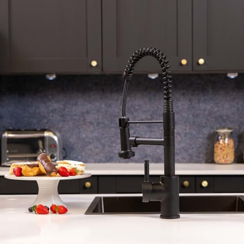 flöde böjig | Multiuse Style 3 in 1 Instant Boiling Hot Water Tap with Flexi Spray | 3 in 1 Boiling Water Tap Full Kit Including Filter and Boiling Tank (Matt Black)