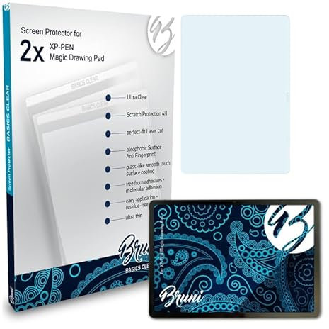 Bruni Schutzfolie kompatibel mit XP-PEN Magic Drawing Pad Folie, glasklare Displayschutzfolie (2X)