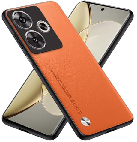 RankOne Coque Compatible avec POCO F6 (6.67), Etui en Silicone Housse - Orange